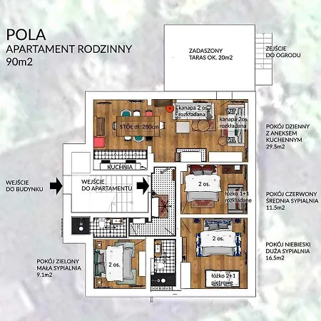 Pola Rodzinny Appartement *